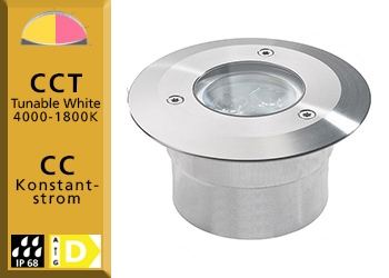 OPTALE BL kurzes Gehäuse IP54/IP68 in breitstrahlend und Tunable Weiss, überfahrbar 20383CCT